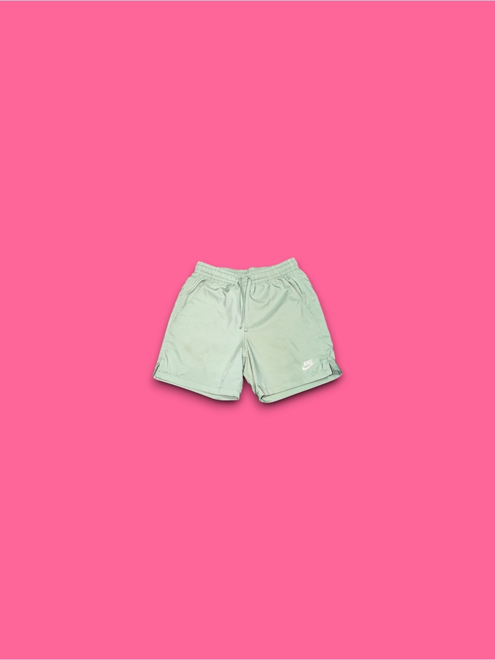 Nike sportswear woven flow mesh lined athletic shorts teal men’s XS